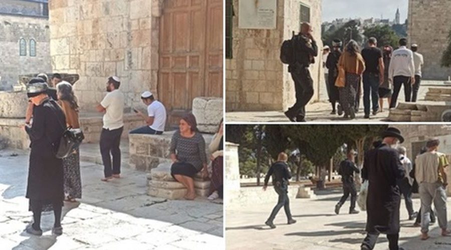 Dozens of settlers defile Aqsa Mosque under police guard