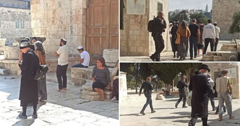 Dozens of settlers defile Aqsa Mosque under police guard