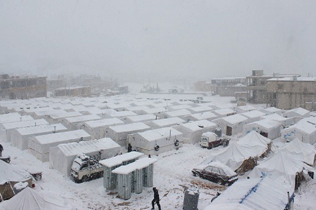 Heavy snow is worsening living conditions for the displaced in Syria