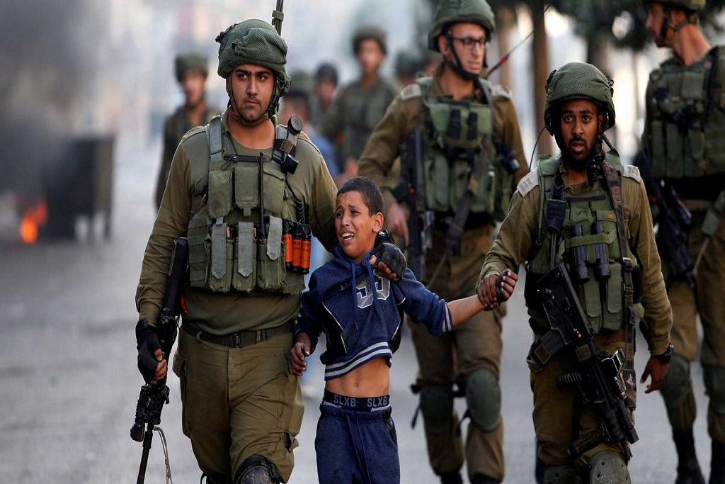 The apartheid regime arrested more than 9,000 Palestinian children since 2015