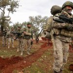 Martyrdom of a Syrian soldier following Turkish attacks