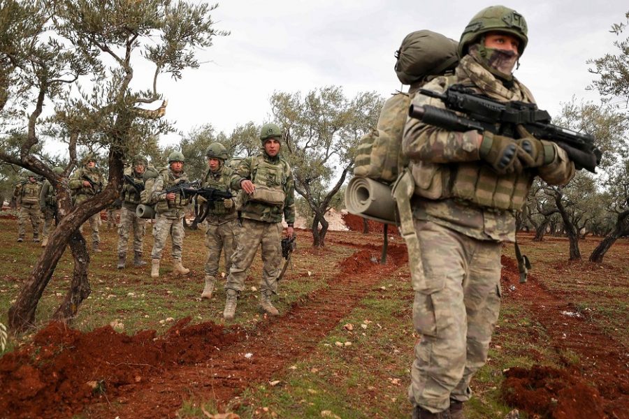 Martyrdom of a Syrian soldier following Turkish attacks