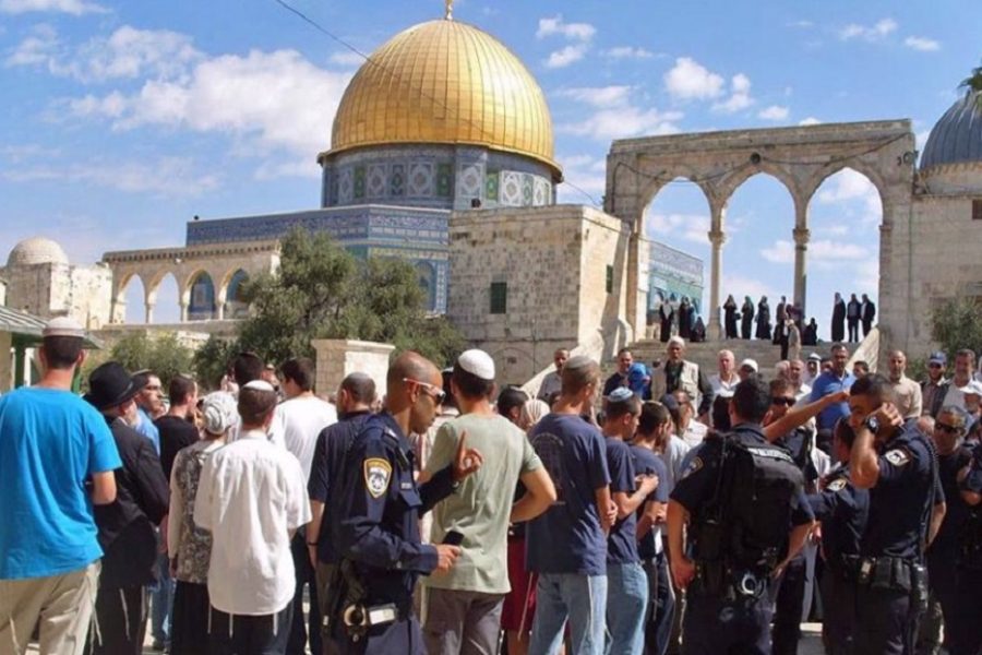 At least 160 extremist Jewish settlers defile Aqsa Mosque