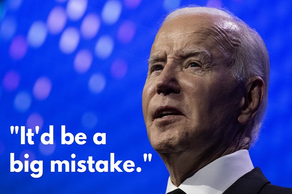 Why did Biden consider the occupation of Gaza a “big mistake”?