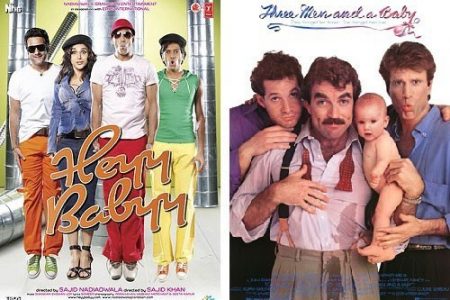 فلم ہے بے بی (Heyy Babyy)، (Three Men and a Baby) کا چربہ
