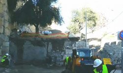 اسرائیلی کھدائیوں سے باب الحدید کا ایک حصہ منہدم