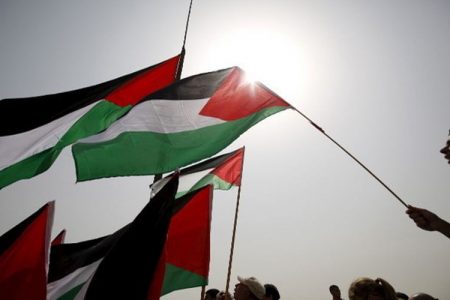 یہودیوں کے متنازع فلیگ مارچ کے جواب میں فلسطین بھر میں پرچم بردار جلوس