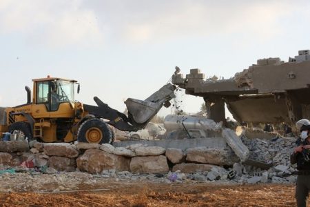 اریحا میں بیت المقدس 8 فلسطینی خاندانوں کے مکانات مسمار