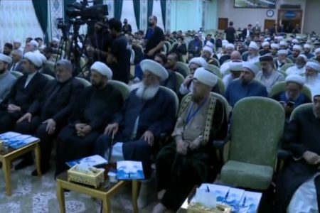 حرم امام حسین (ع) میں منعقدہ مسجد الاقصیٰ کی آواز بین الاقوامی کانفرنس کی اختتامی تقریب