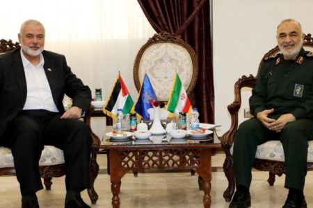 حماس کی قیادت کی ایران میں پاسداران انقلاب کے کمانڈر سے ملاقات