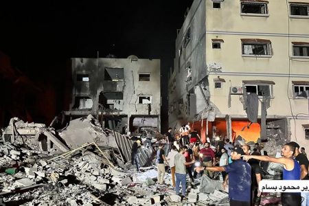 غزہ میں رات بھرقیامت خیز بمباری میں مزید درجنوں فلسطینی شہید