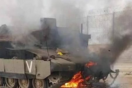 غاصب اسرائیل کے 9 فوجی ہلاک، 22 فوجی گاڑیاں اور ٹینک تباہ