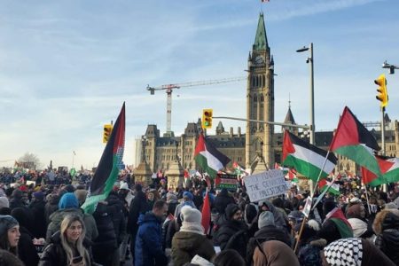 کینیڈا میں فلسطینیوں سے یکجہتی ملین مارچ، لاکھوں افراد کی شرکت