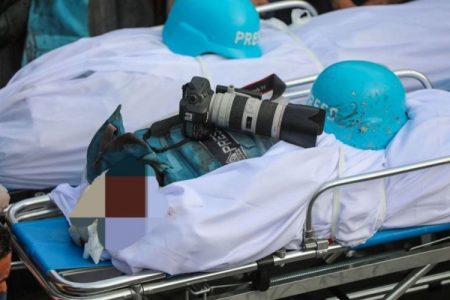 غزہ پر قابض فوج کی جارحیت کے نتیجے میں 46 صحافی شہید