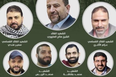 بزدلانہ اسرائیلی حملے میں صالح العاروری سمیت چھ مجاھدین شہید