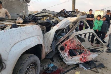 امدادی سامان کی تقسیم کے دوران بمباری میں چھ پولیس اہلکار شہید