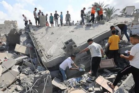 غزہ میں اسرائیلی بمباری جاری ، مزید 13 فلسطیی شہید اور متعدد زخمی