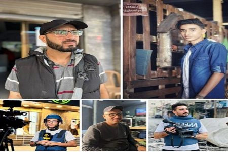 تازہ ترین صہیونی جرائم میں 5 صحافی شہید