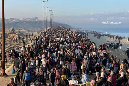 مسلسل 470 دنوں کی صہیونی جارحیت تین لاکھ بے گھر افراد کی غزہ سٹی اور شمالی غزہ آمد