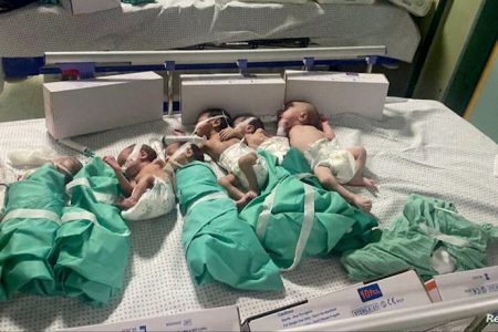 محصور غزہ میں شدید سردی سے شہید ہونے والے شیر خوار بچوں کی تعداد سات ہو گئی