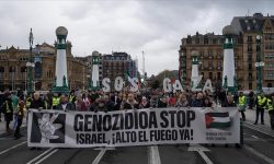 غزہ میں فلسطینی نسل کشی کے خلاف اسپین کے 80 شہروں میں مظاہرے