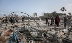 فلسطینی پناہ گزینوں کے خیموں پر اسرائیلی ہیلی کاپٹر میزائل حملے کے نتیجے میں متعدد افراد شہید اور زخمی