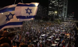 تل ابیب میں نیتن یاہو کے خلاف زبردست احتجاج