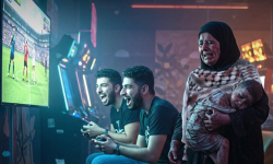 غزہ خاک و خون میں اور دنیا فٹ بال کھیلوں کی تماشائی